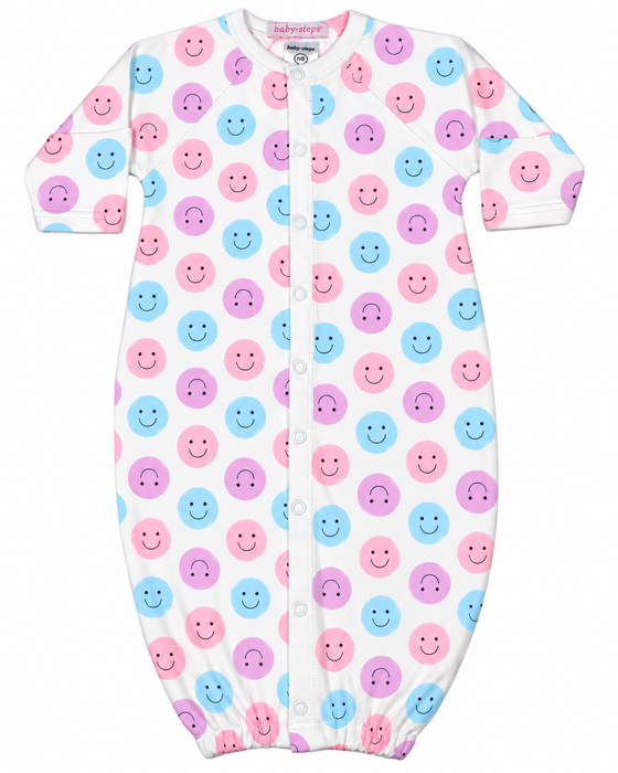 Baby Converter Gown - Smiley Dot