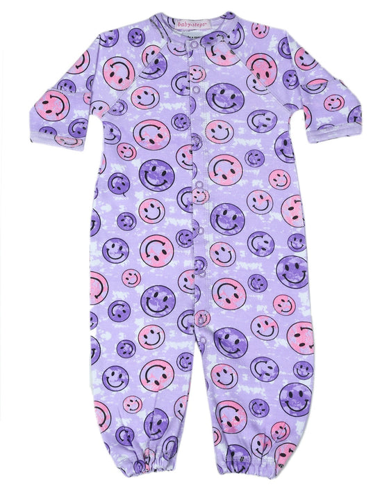 Baby Converter Gown - Tie Dye Smiley