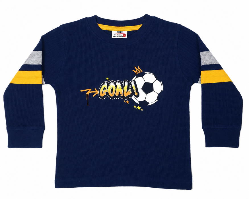 Kids Thermal Taping Shirt - Soccer Goal Navy