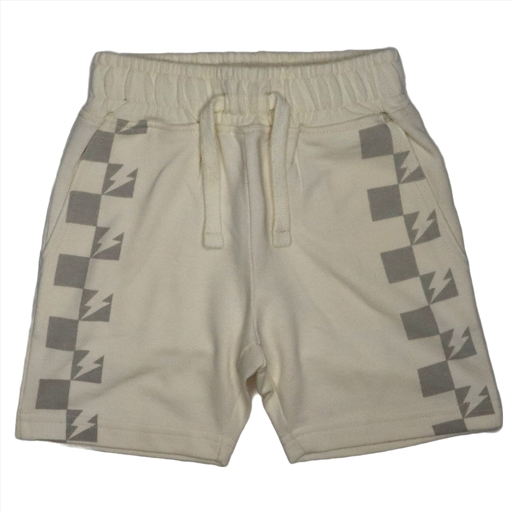 Kids Printed Enzyme Shorts - Sand Check (8367653814556)