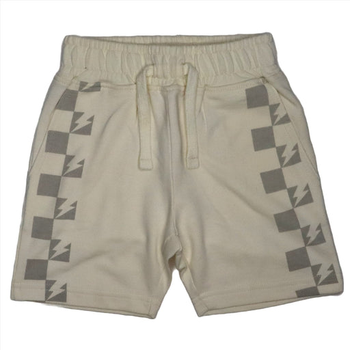 Kids Printed Enzyme Shorts - Sand Check (8367653814556)