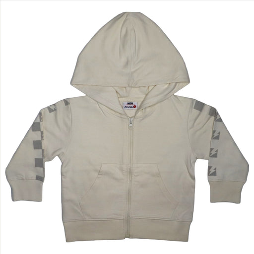 Kids Enzyme French Terry Zip Hoodie - Sand Check (8368898867484)