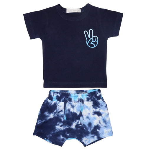 Baby Tee and Shorts Set - Peace Out (8375416226076)