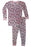 Kids Printed Thermal Pajamas - Pink Scribble Hearts and Stars (8466706694428)