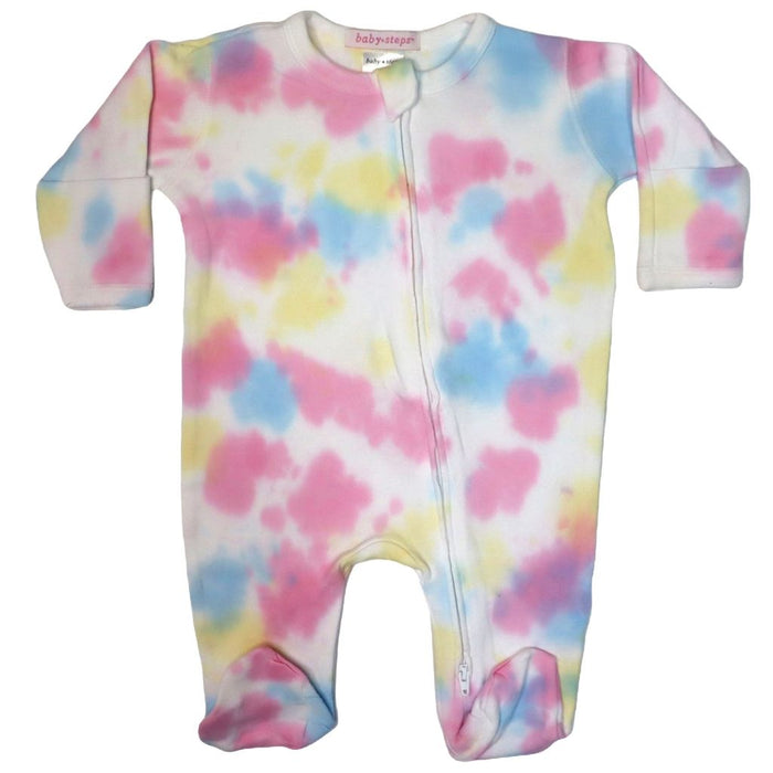 Baby Tie Dye Zipper Footie - Mackenzie (6630516326475)