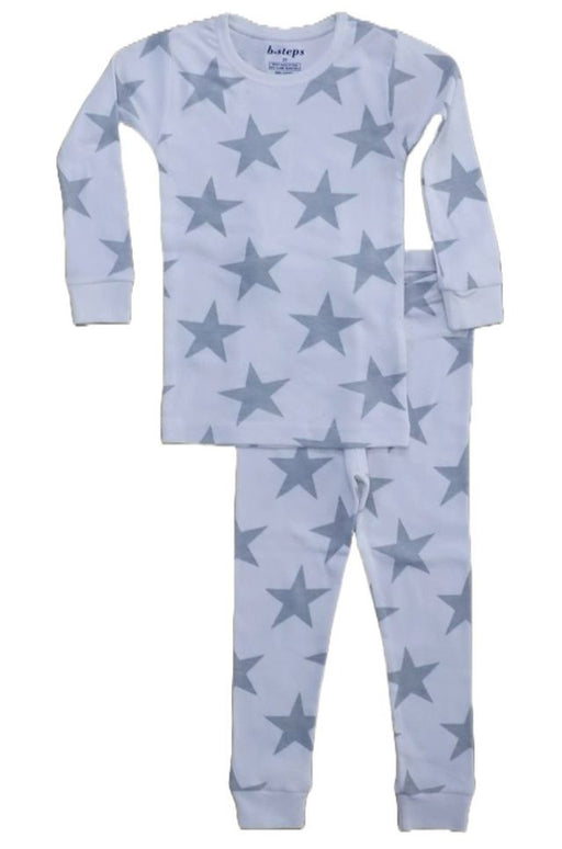 Kids Pajamas - Large Grey Stars (8477063479580)