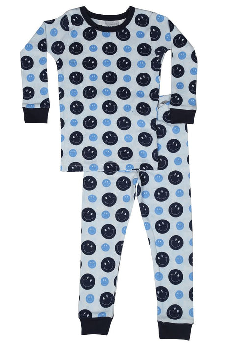 Kids Pajamas - Smiles on Blue (10616051499292)