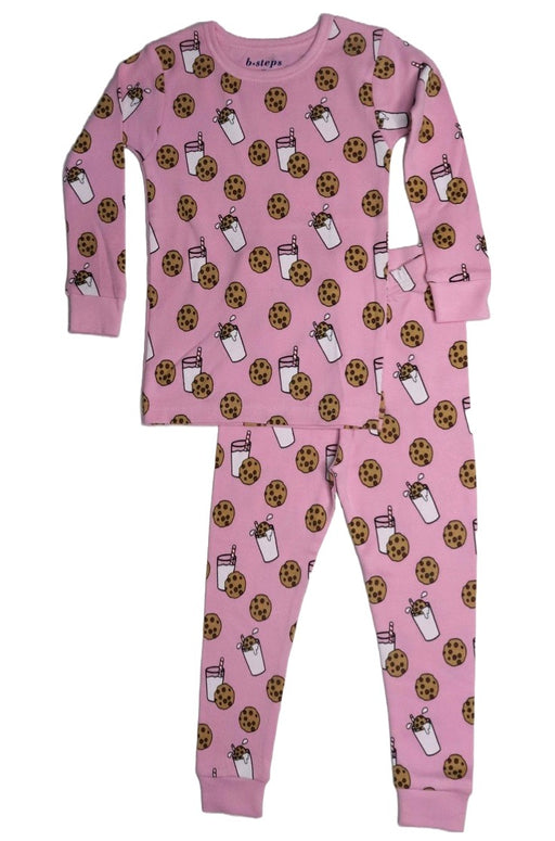 Kids Pajamas - Milk & Cookies Pink (8472798429468)