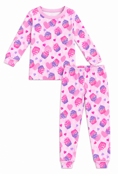 Kids Pajamas - Cupcake Hearts
