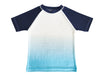 Kids Swim Short Sleeve Rash Guard - Ombré turquoise (10183724925212) (10591357206812)