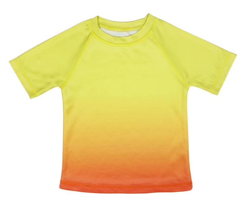 Kids Swim Rash Guard - Orange Ombre