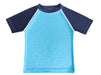 Kids Swim Short Sleeve Rash Guard - Turquoise (10183725089052) (10591356977436)