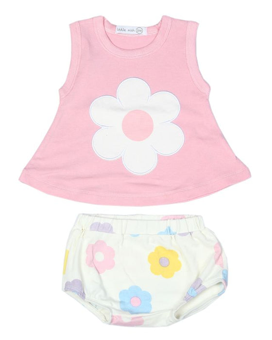 Baby Swing Top and Diaper Set - Spring Daisy