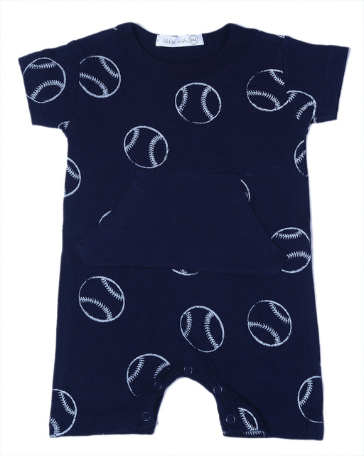 Baby Shortall with Pocket - Baseball Number (10587319992604)