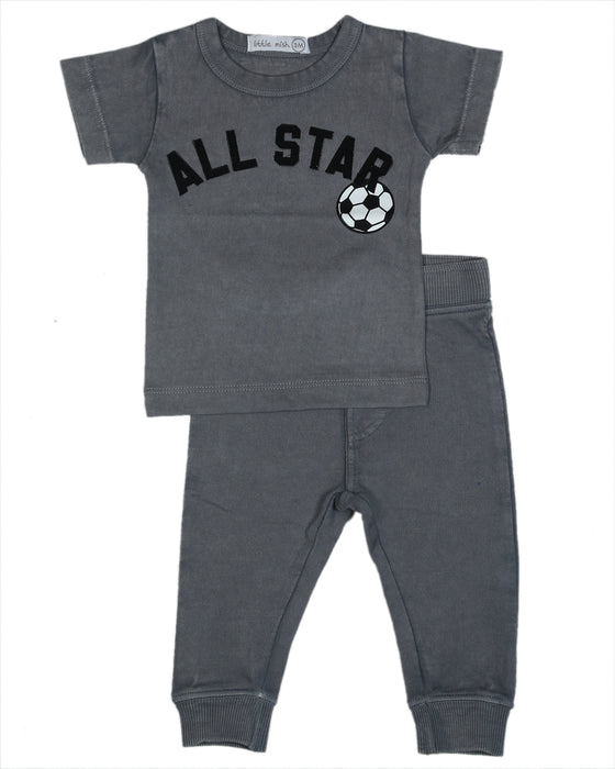 Baby and Toddler Enzyme Tee and Pants Set - All Star Soccer