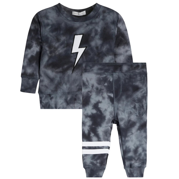 Baby Tie Dye Sweat Set - Bolt and Stripe (8971791859996)