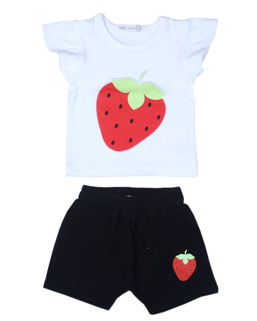 SS4783 Baby Tee and Shorts Set - Strawberries (10146168996124) (10587272249628)