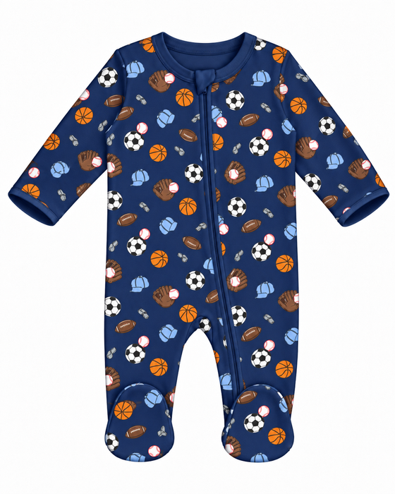 Baby Footie - Navy Sports