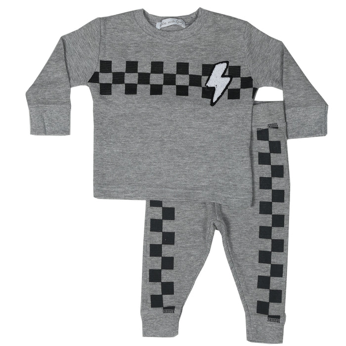 Baby Thermal Shirt and Jogger Set - Bolt Patch (10052288184604) (10617103876380)