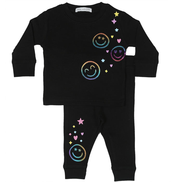 Baby Thermal Shirt and Pant Set - Multi Smile (10002804834588) (10617103352092)