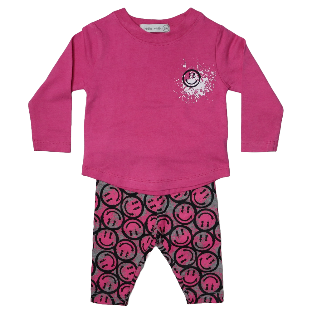 Baby Long Sleeve Tee and Legging Set - Happy Graffiti (8970182426908)