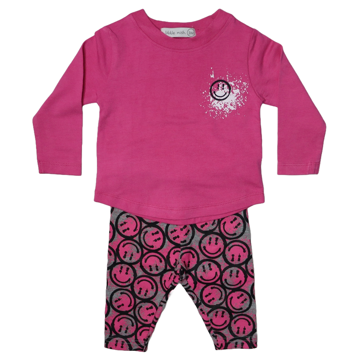 Baby Long Sleeve Tee and Legging Set - Happy Graffiti (8970182426908)