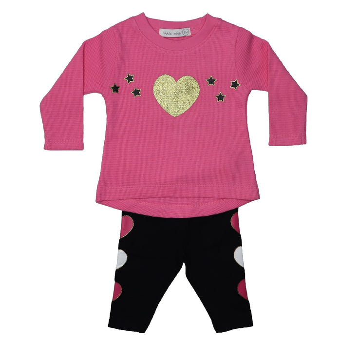 Baby Long Sleeve Tee and Legging Set - Glitter Patches (8970191700252)