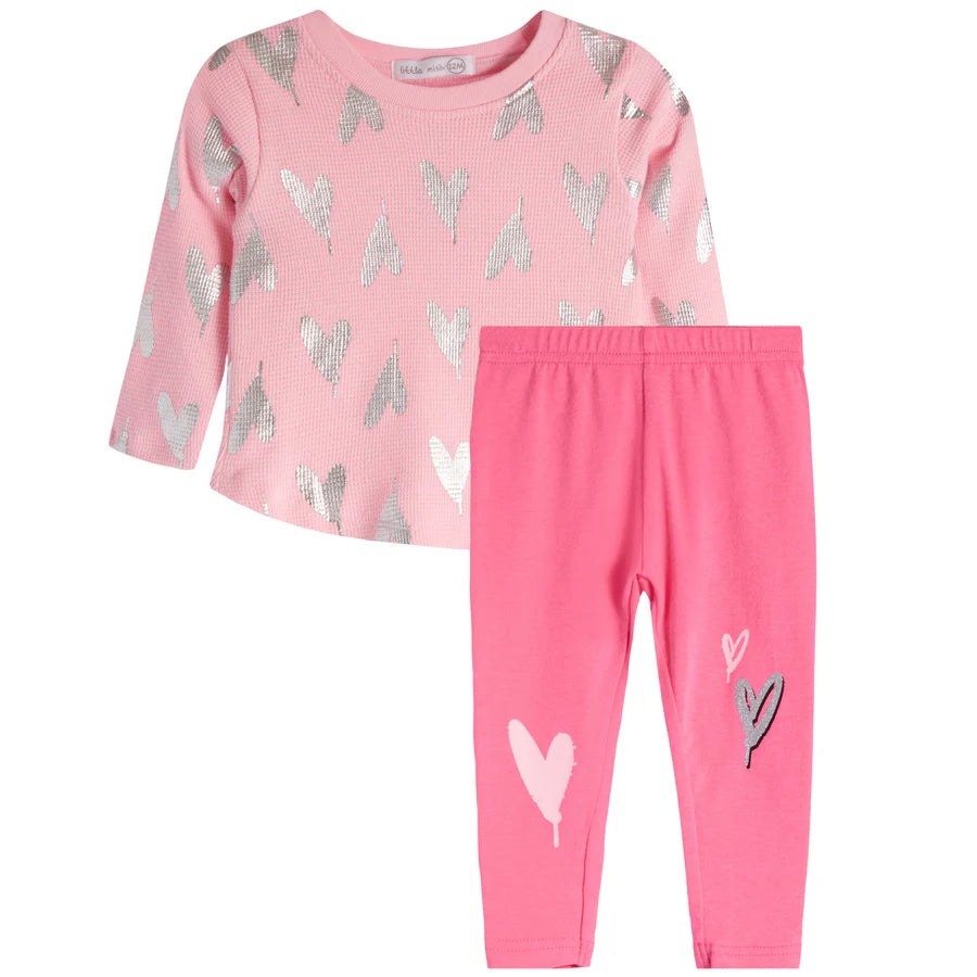 Baby Thermal Swing Top and Legging Set - Love (8970192388380)