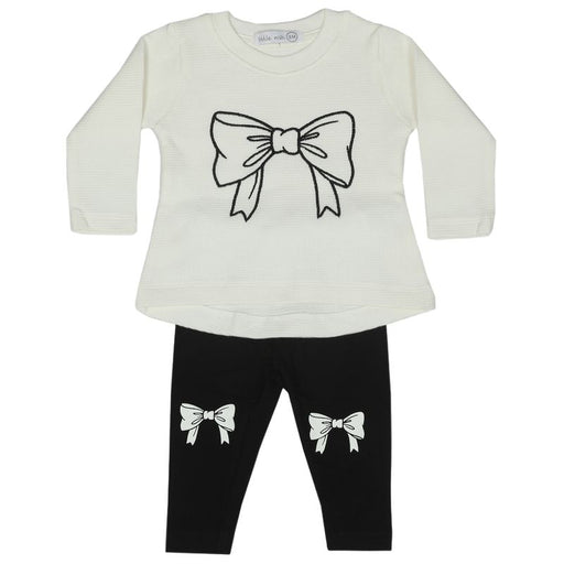 Baby Thermal A-line Top and Legging Set - Bows (10002790187292) (10628632871196)