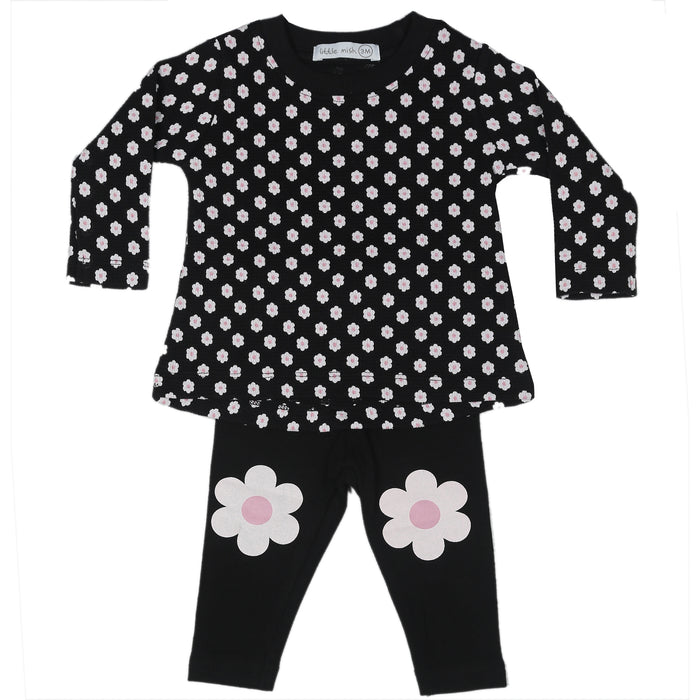 Baby Thermal Top and Legging Set - Flowers (10002820301084) (10608497197340)