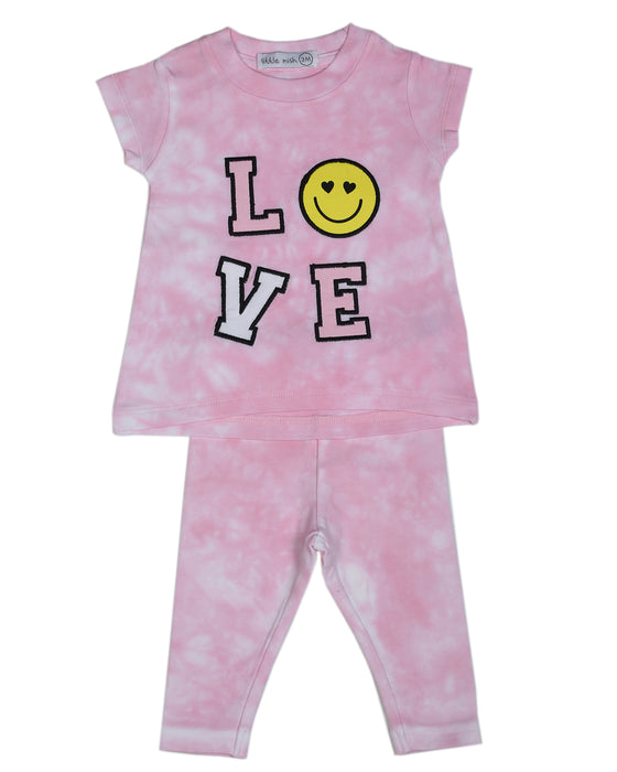 Baby Tie Dye A-line Top and Legging Set - Smile Love