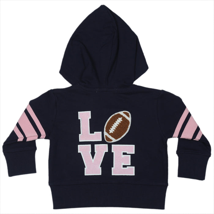 Baby Zip Hoodie -  Football Fan Pink (10002796740892) (10608488120604)