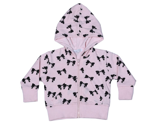ZH4786 Baby Zip Hoodie - Bows (10146387460380) (10587244134684)