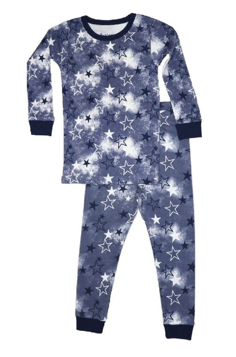 Kids Pajamas - Blue Spray Stars (8987038777628)