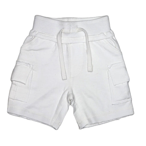 Kids Solid Cargo Shorts - White (165898190866)