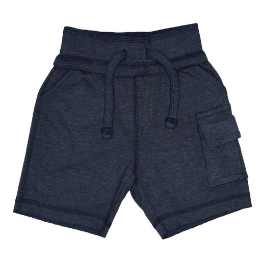 Kids Heathered Cargo Shorts - Distressed Navy (1490378555467)