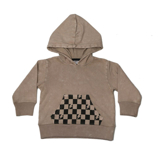 Kids Enzyme Pullover Hoodie - Stone Check (8942199669020)