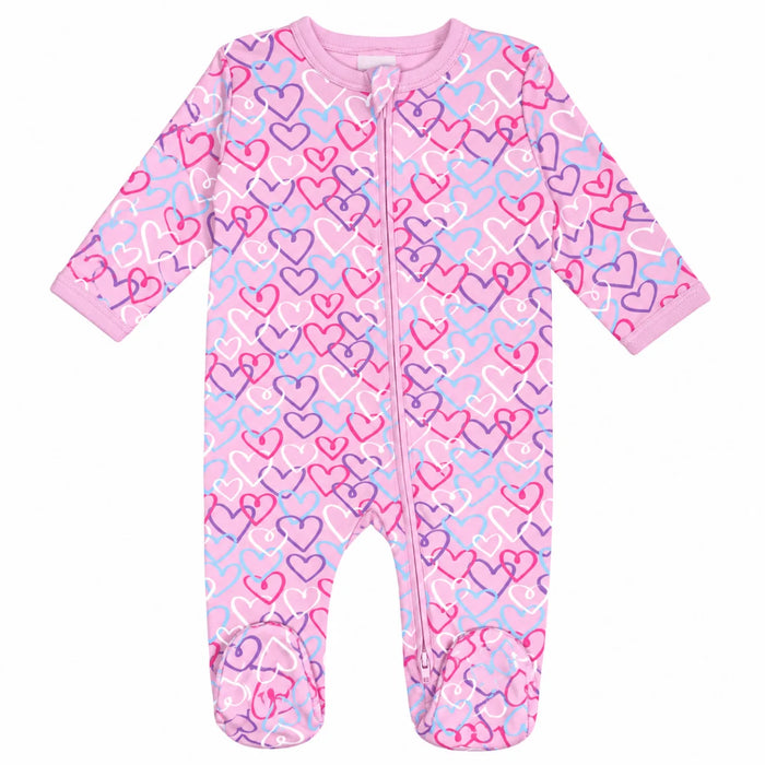 Baby Footie - Grafitti Hearts