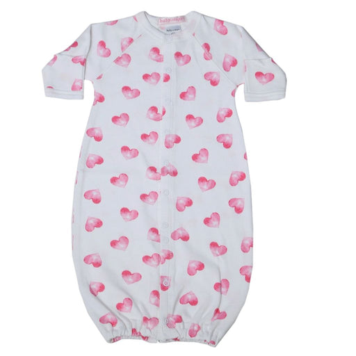 Baby Converter Gown - Water Color Hearts (8462831878428)
