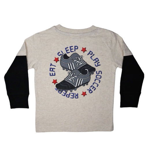 Kids Long Sleeve 2Fer Shirt - Eat Sleep (8186325860636)
