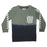 Kids Long Sleeve Distressed Dip Dye Shirt - Check Pocket (8103145734428)