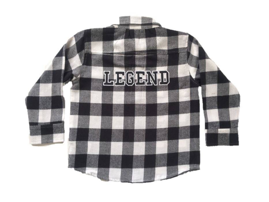 Kids Long Sleeve Flannel Shirt - Legend (8207591506204)
