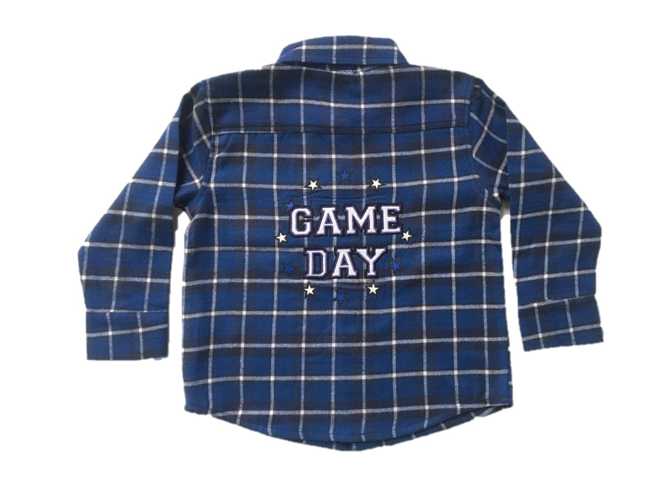 Kids Long Sleeve Flannel Shirt - Game Day (8207588163868)