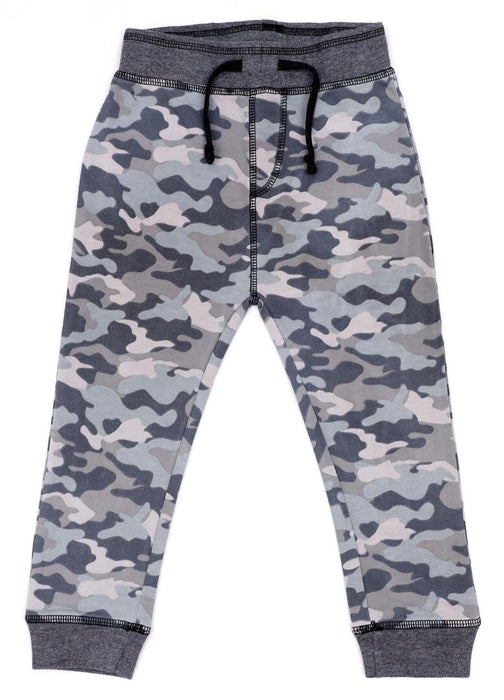 Kids French Terry Jogger Pants - Black Camo Distressed (8194699952412)