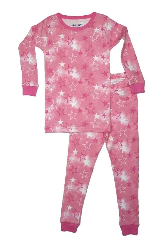 Kids Pajamas - Pink Spray Stars (8987105788188)