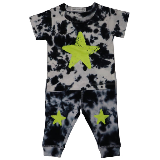 Baby Short Sleeve Shirt and Jogger Pants Set - Graffiti Star (8375435690268)