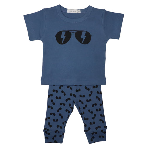 Baby Short Sleeve Shirt and Jogger Pants Set - 2x2 Sunglasses (8375722606876)