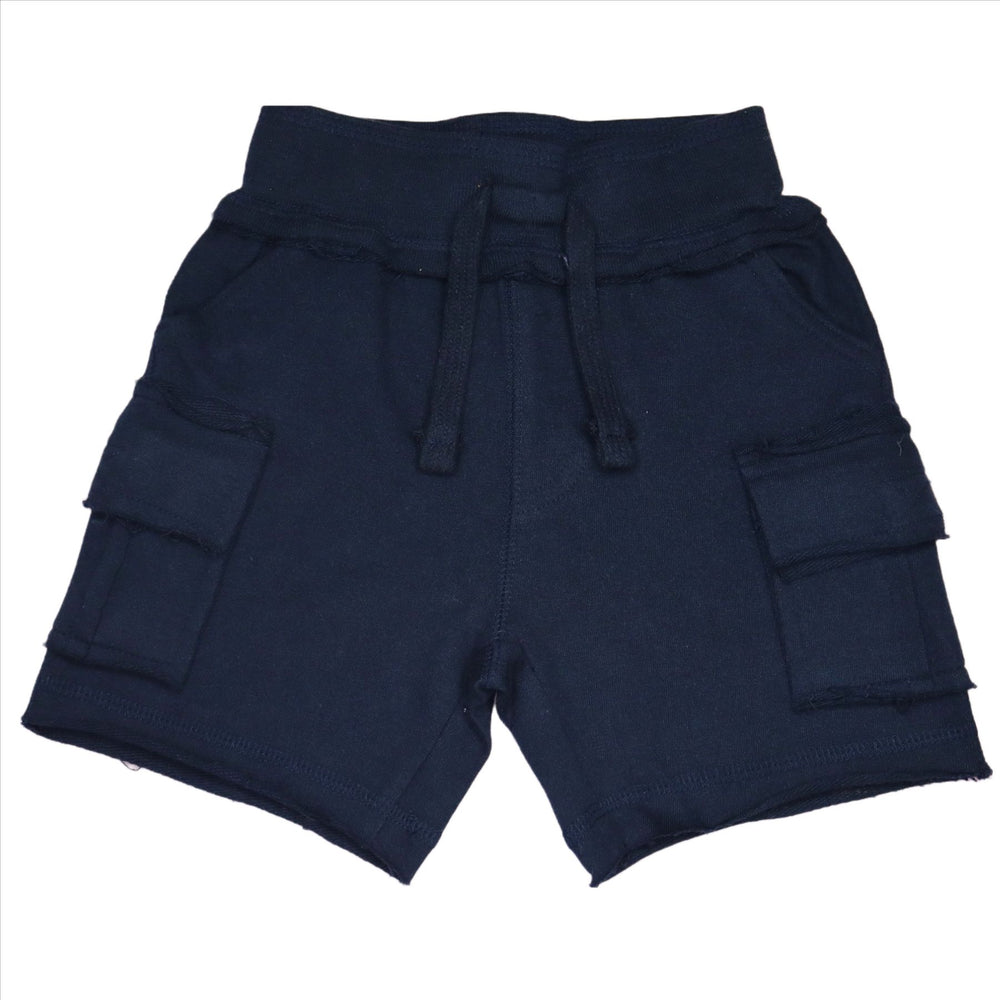Kids Solid Cargo Shorts - Navy (9849821906)