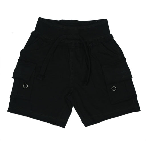 Solid Cargo Shorts - Black (9849781266)
