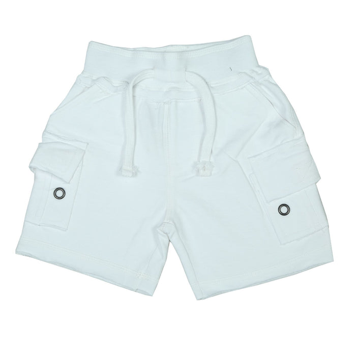 Solid Cargo Shorts - White (165898190866)